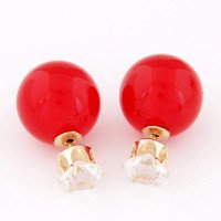 Серьги шарики Dior с цирконом Сью