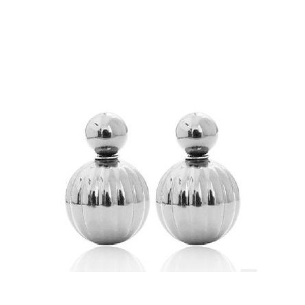Серьги шарики Dior Глянец в полоску