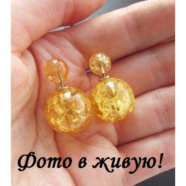 Серьги шарики Dior Магия цитрусовая