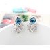Ювелирные серьги Swarovski Кошки с бантом