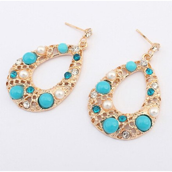 Восточные серьги Шарли blue