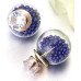 Серьги шарики Dior Surprise с цирконом fiolet