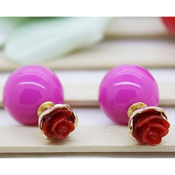 Серьги шарики Dior Розочка
