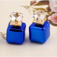 Серьги Синие шарики-квадратики Dior циркон