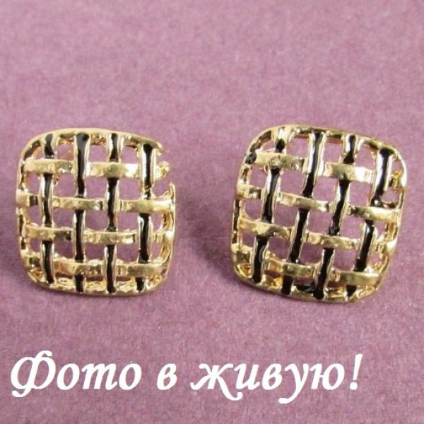 Серьги Stylish grate черные
