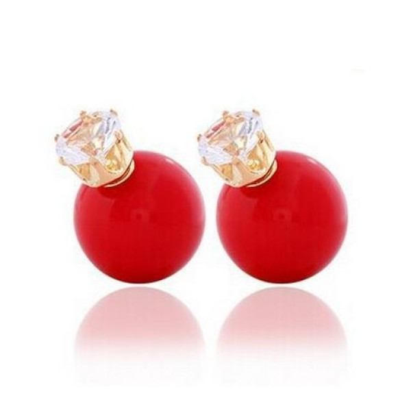 Серьги шарики Dior с цирконом Бри