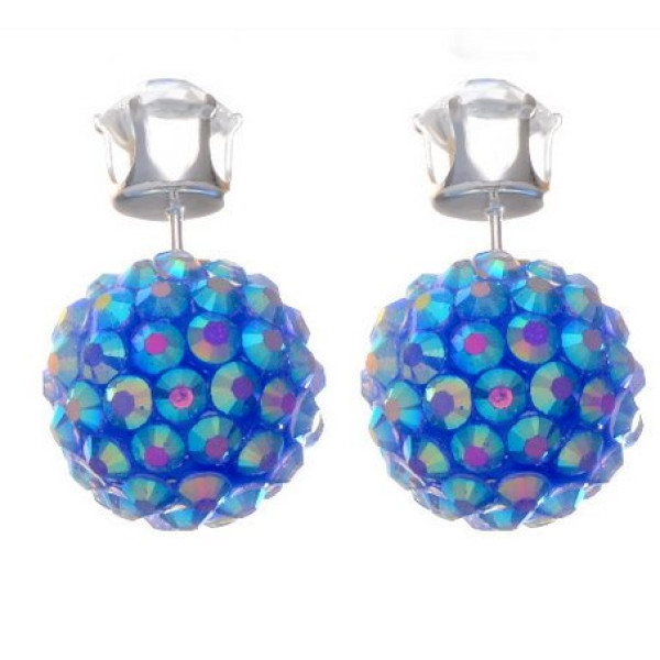 Серьги шарики Dior с цирконом Мадонна