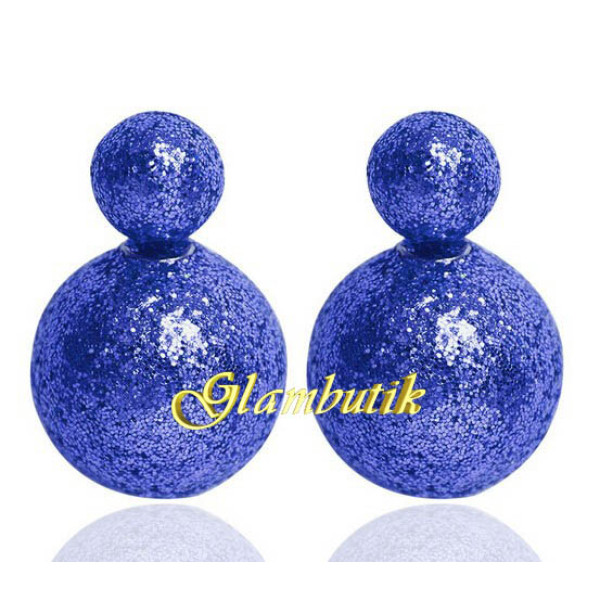 Серьги-шарики Dior В блеске синем