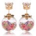 Серьги шарики цветные Dior Нектар с цирконом