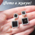 Серьги Квадраты дуэт