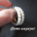 Серьги Кольца Жемчужные бусины