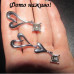 Різні сережки Серце – 5065