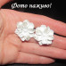 Белые серьги Цветы – 5704