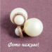 Сережки кульки Dior Матовий міраж білий – 6745