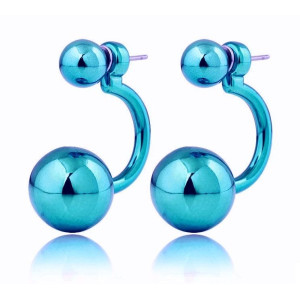 Серьги Бирюзовые шарики Дуэт CHANEL