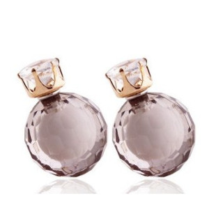Серьги шарики Dior Сиена с цирконом дымка