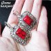 Винтажный стиль серьги с кораллом – 1253