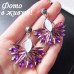 Красивые серьги с фиолетовым Мелиса