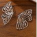 Серебристые серьги Крылья бабочки