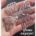 Серебристые серьги Крылья бабочки