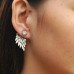 Серебристые серьги Крылья – 3236