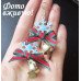 Серьги Снежинки с колокольчиками