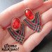 Серьги Красно-синяя  Инга – 3673