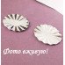 Серебристые серьги Круглые пластины рубчик