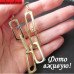 Золотисті сережки Ланцюги прямокутні – 4116