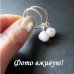 Серьги кольца с жемчужинами Айя