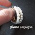 Серьги Кольца Жемчужные бусины