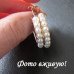 Серьги Кольца Жемчужные бусины