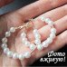 Серьги кольца Жемчужные 4 см