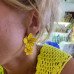 Великі жовті сережки Квіти – 4535