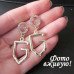 Нарядные серьги буквы G – 4557