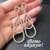 Золотистые Вечерние серьги Капли – 4610