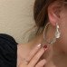 Вечерние серьги кольца Кристаллы