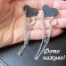 Серьги Черные сердца с цепями – Glambutik