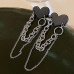 Серьги Черные сердца с цепями – Glambutik