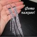 Длинные серьги цепи в стразах – уценка