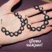 Черно-белые серьги кольца Жемчужины – 5014