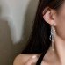 Серебристые вечерние серьги длинные Виера – 5015