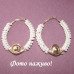 Сережки Перлинні кільця – 5019