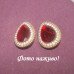 Красные клипсы Капли – 5181
