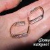 Квадратні сережки з кристалами - 5216