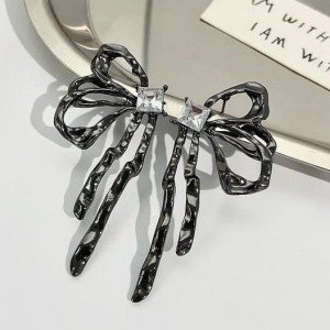 Черные Серьги Бабочки банты