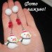 Серьги цепочки Снеговики – 5312
