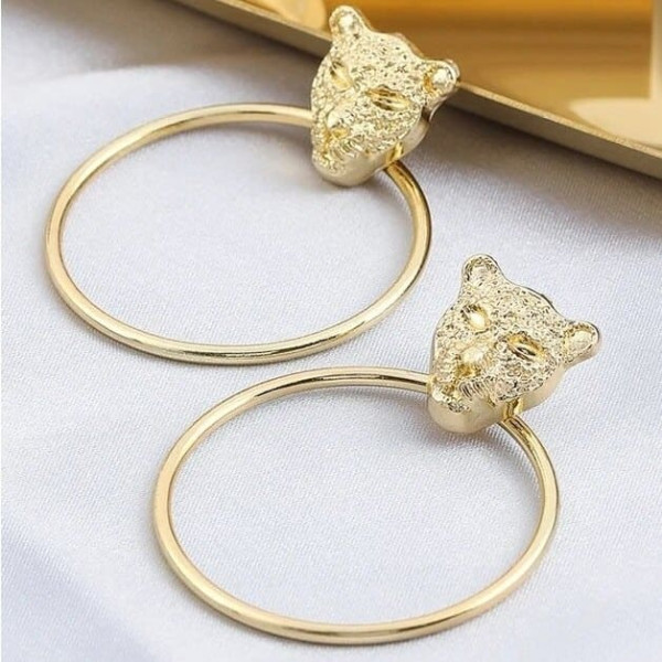 Сережки кільця кільця Леопард - 5556