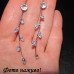 Серьги листья на цепочке – 5664
