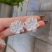 Білі сережки Квіти - 5704